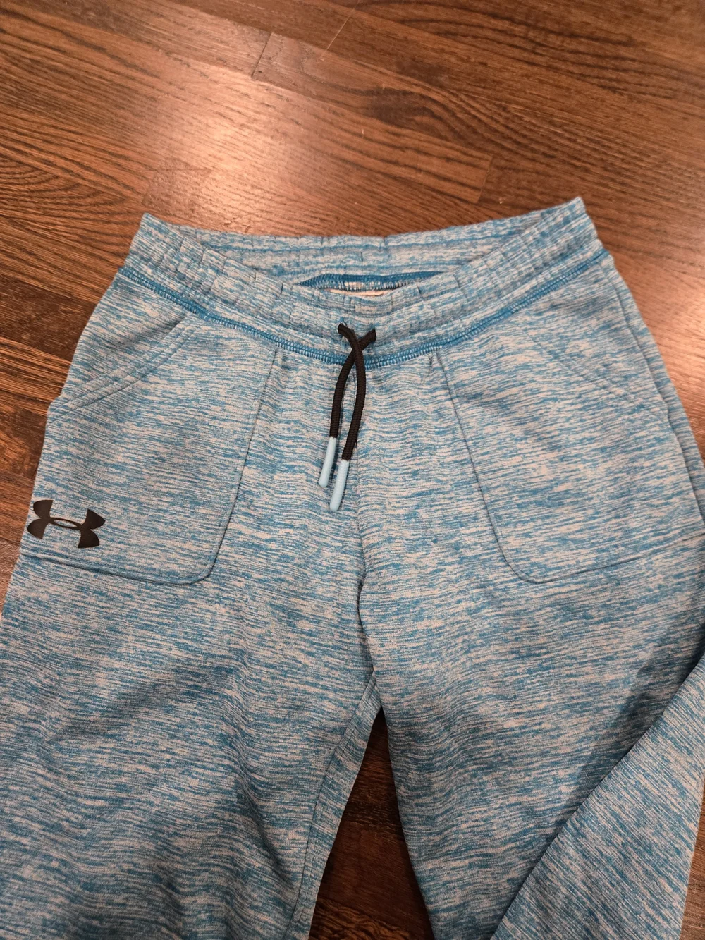 Under Armour Kids Light Blue Heather Joggers with Logo